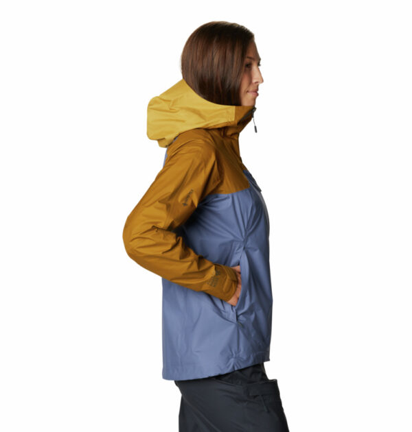 Side view of women exposure jacket