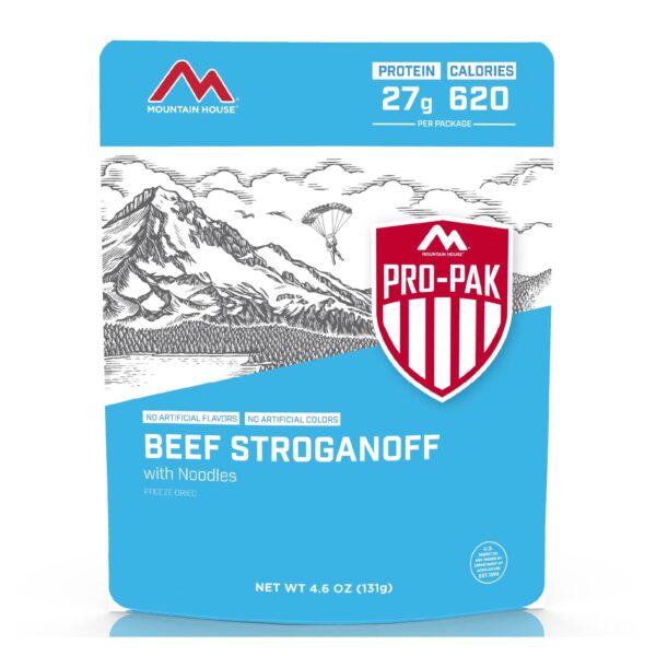 BEEF STROGANOFF is available for sale to the campers