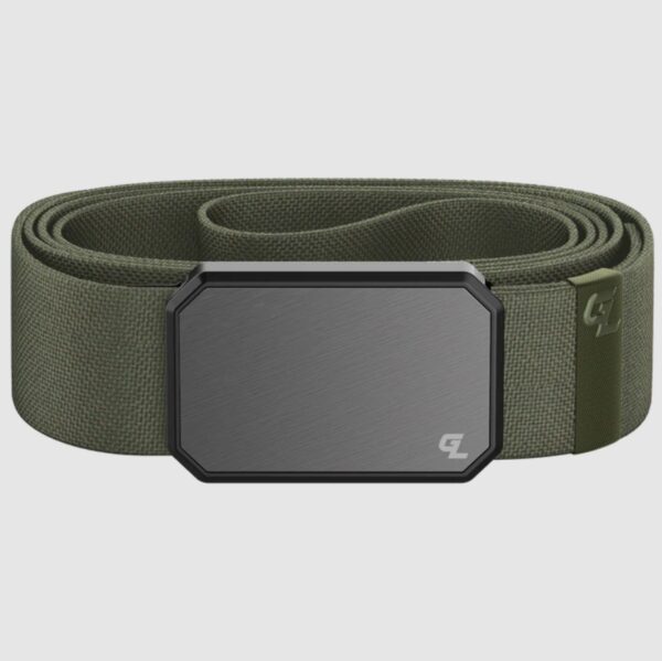 GROOVE BELT OLIVE GUN METAL available for sale